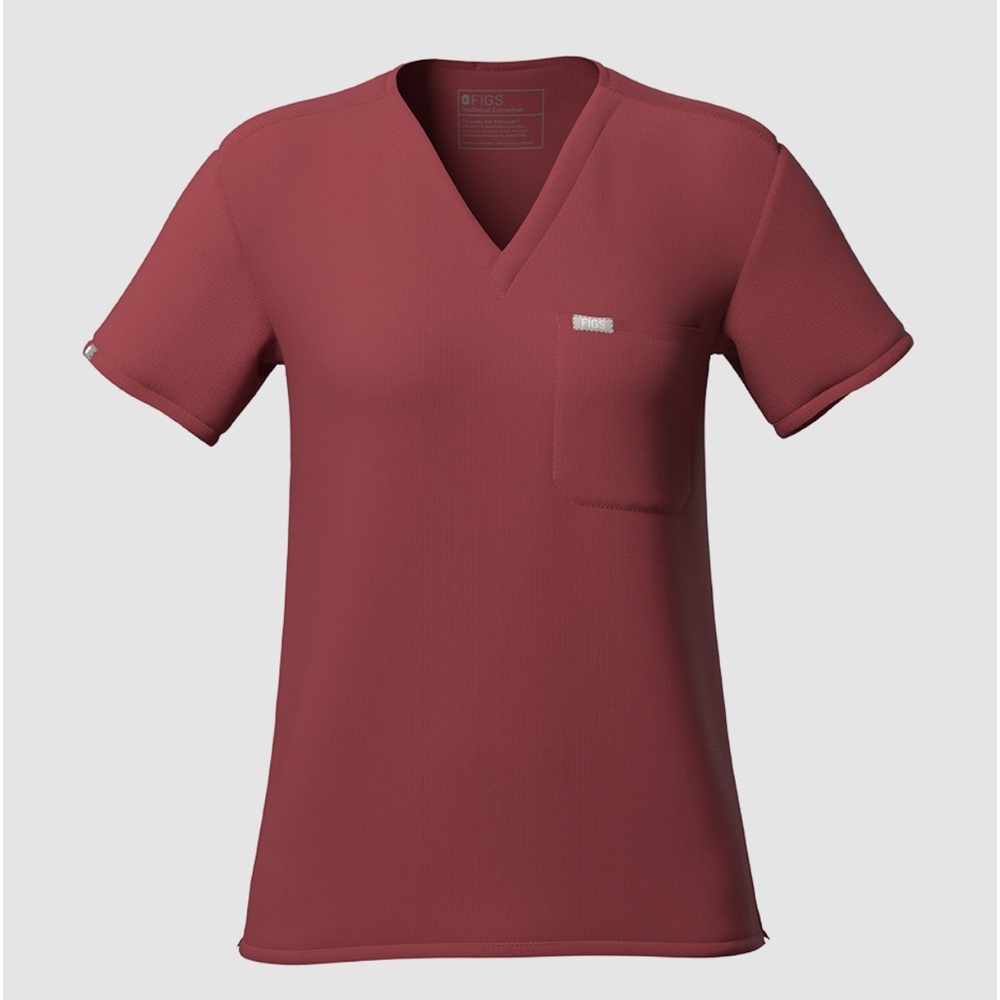 Dark cherry - Catarina Scrub top (Figs)